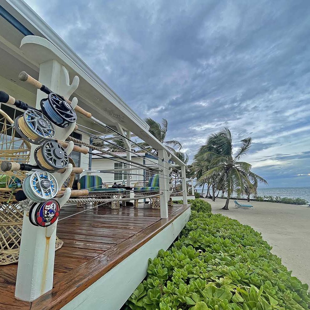 Turneffe Flats Oceanside Cabana Rod Rack